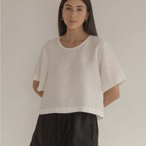 Gillian Stevens Aya Tee- Oatmeal